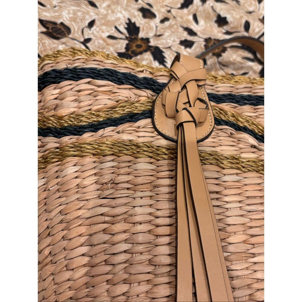 Nearly NEW Ulla Johnson Surfside Straw Basket Tote Bag $495 - Picture 5 of 9